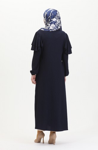 عباية سادة بسحاب 1050-01 كحلي 1050-01