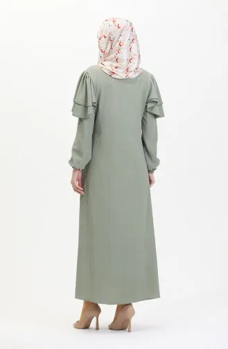 Abaya Met Ruchesmouwen 1050-05 Groen 1050-05