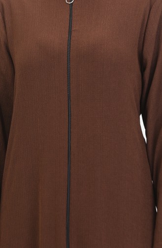 Frilled Skirt Abaya 5109-01 Brown 5109-01