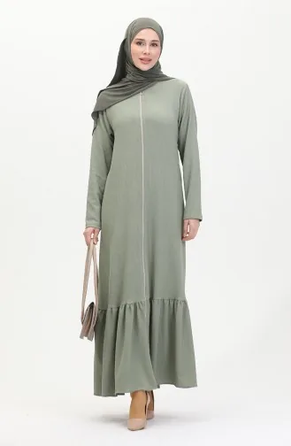 Abaya Met Ruchesrok 5109-05 Groen 5109-05