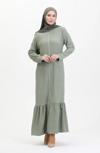Abaya Met Ruchesrok 5109-05 Groen 5109-05