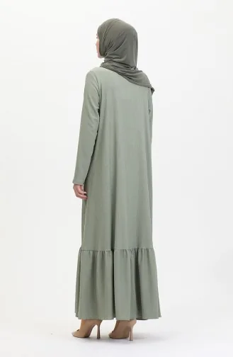 Abaya Met Ruchesrok 5109-05 Groen 5109-05