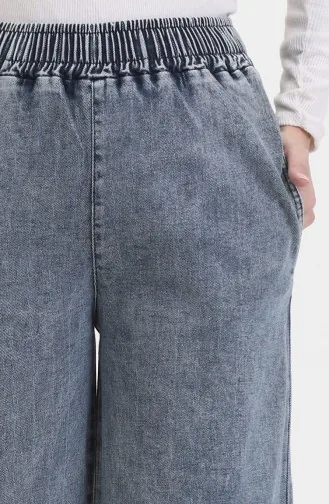 بنطلون دنيم مطاط الخصر 1793C-01 أزرق 1793C-01
