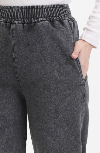 Pantalon Jeans Taille Elastique 1793G-01 Anthracite 1793G-01