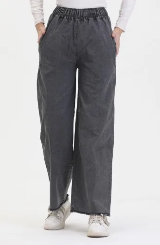 Beli Lastikli Kot Pantolon 1793P-01 Füme