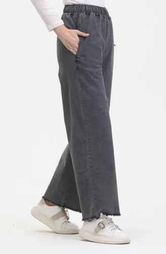 Beli Lastikli Kot Pantolon 1793P-01 Füme