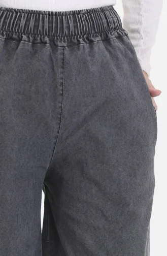 Beli Lastikli Kot Pantolon 1793P-01 Füme