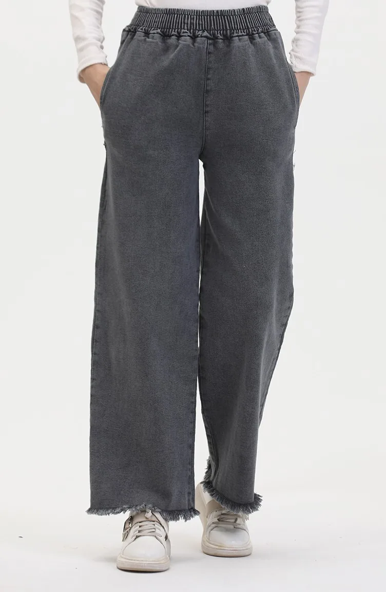 Jeanshose Mit Elastischem Bund 1793U-01 Geräuchert 1793U-01