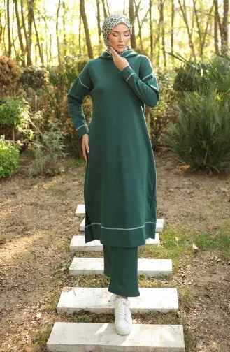 طقم رياضي ثنائي 3082-06 أخضر نفطي 3082-06