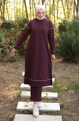 İkili Eşofman Takım 3082-07 Mürdüm