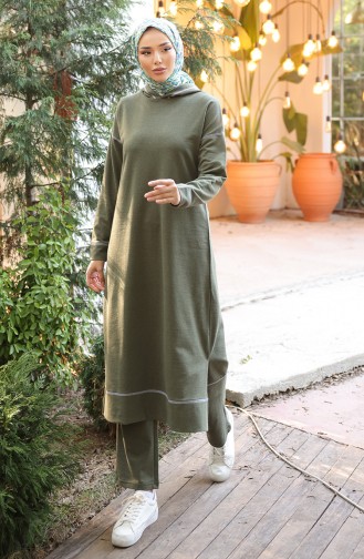 İkili Eşofman Takım 3082-08 Haki