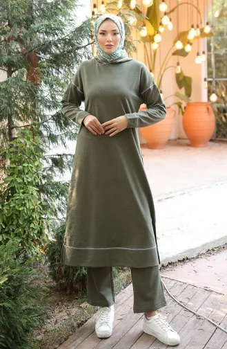 İkili Eşofman Takım 3082-08 Haki