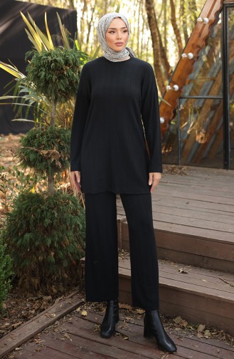 Tunik Pantolon İkili Takım 71219-01 Siyah