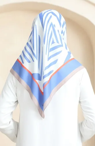 إيشارب سوفت قطن 19092-11 أزرق أبيض 19092-11