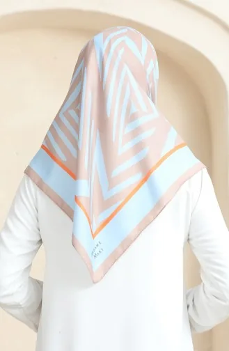 Soft Pamuk Eşarp 19092-12 Vizon Bebek Mavisi