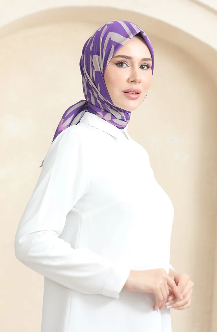 Soft Cotton Scarf 19092-13 Mink Purple 19092-13