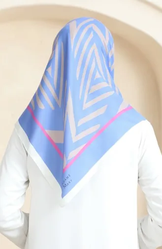 Weicher Baumwollschal 19092-20 Nerz Denimblau 19092-20