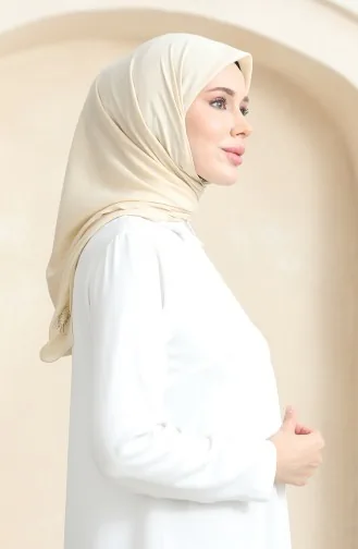 Plain Scarf Prs-ssbWl-12 Dark Cream 12
