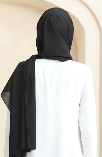 Châle Crêpe Uni 81077-01 Noir 81077-01