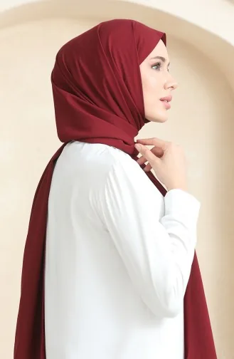 Crepe Plain Shawl 81077-04 Claret Red 81077-04