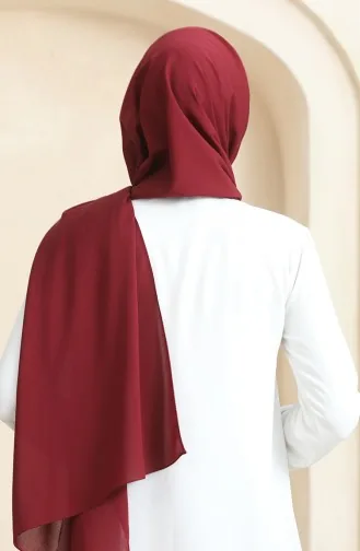Crepe Plain Shawl 81077-04 Claret Red 81077-04