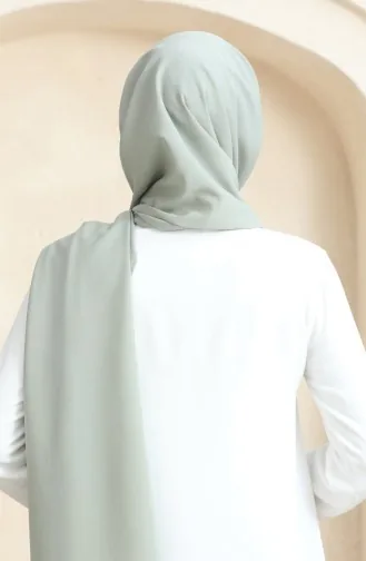 Krep Düz Şal 81077-08 Açık Çağla Yeşili