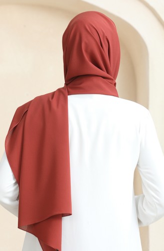 شال كريب سادة 81077-13 أحمر بني 81077-13
