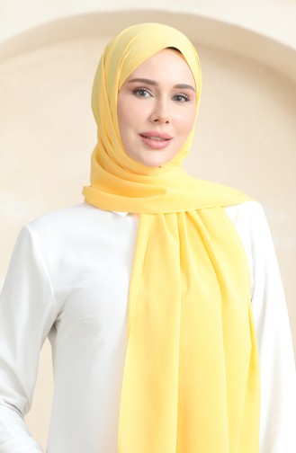 Krep Düz Şal 81077-15 Sarı