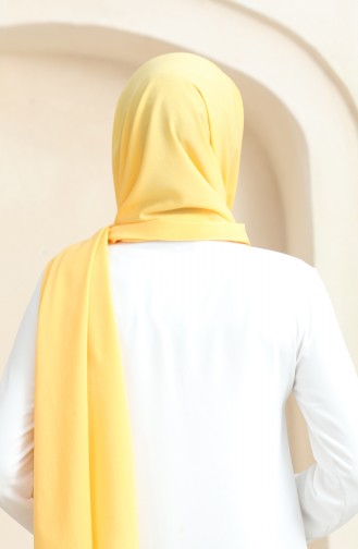 Krep Düz Şal 81077-15 Sarı