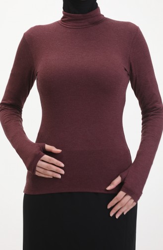 Turtleneck Bodysuit 10405-02 Claret Red 10405-02