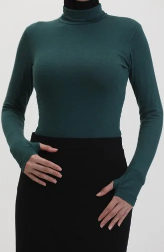 Turtleneck Bodysuit 10405-03 Emerald Green 10405-03