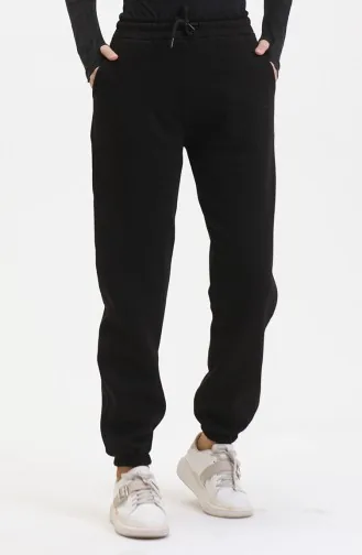 Three Thread Combed Cotton Sweatpants 10400-02 Black 10400-02