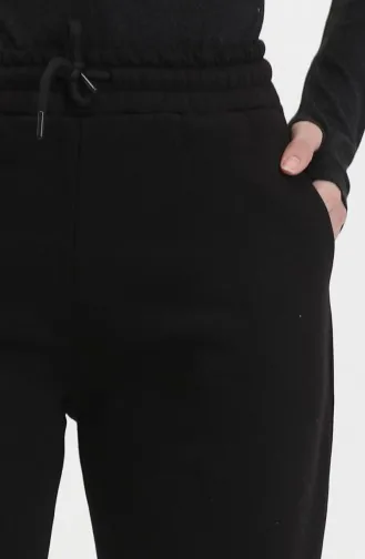 Three Thread Combed Cotton Sweatpants 10400-02 Black 10400-02