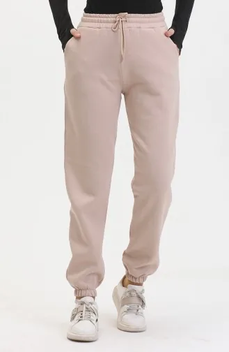 Pantalon De Jogging Coton Peigné Trois Fils 10400-05 Beige 10400-05