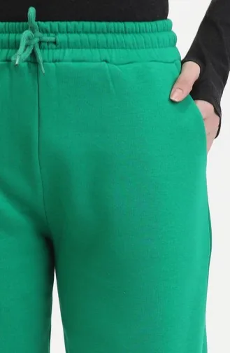 Three Thread Combed Cotton Sweatpants 10400-06 Emerald Green 10400-06