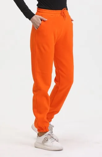Three Thread Combed Cotton Sweatpants 10400-08 Orange 10400-08