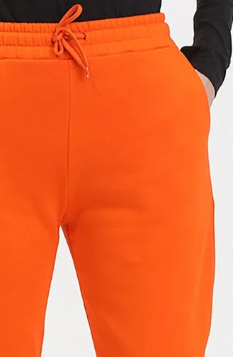 Three Thread Combed Cotton Sweatpants 10400-08 Orange 10400-08
