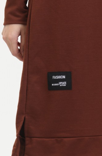 Two Yarn Tunic Trousers Two-piece Suit 0044-35 Brown 0044-35