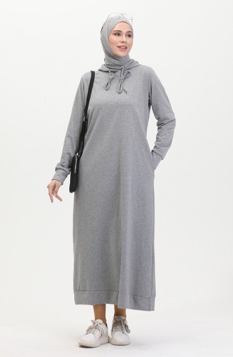 Robe Sport A Capuche Deux Fils 0190A-01 Gris 0190-01