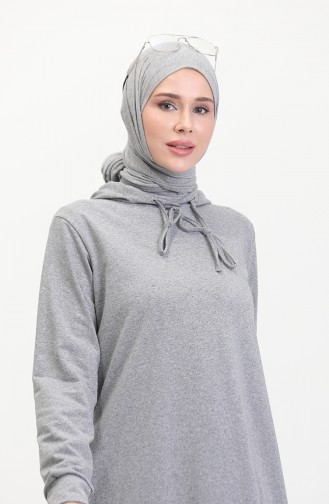 Robe Sport A Capuche Deux Fils 0190A-01 Gris 0190-01
