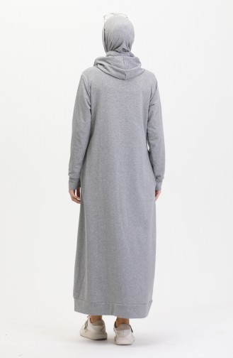 Robe Sport A Capuche Deux Fils 0190A-01 Gris 0190-01