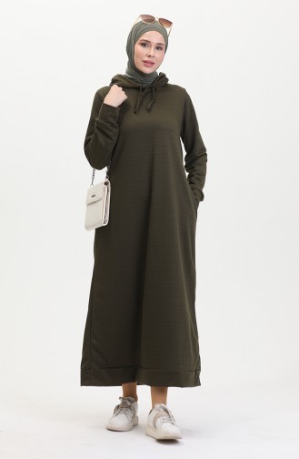 Robe Sport A Capuche Deux Fils 0190-23 Khaki Foncé 0190-23
