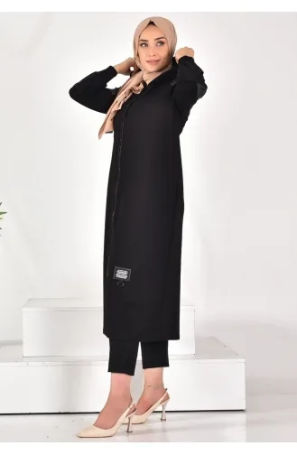 Score Two Thread Fabric Linen Garnished Cap 15172-01 Schwarz 15172-01