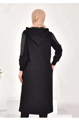 Score Two Thread Fabric Linen Garnished Cap 15172-01 Schwarz 15172-01