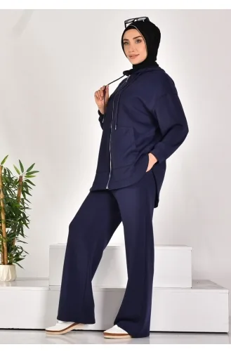 Combinaison Double Zippée Avec Poche En Tissu Noktae 14278-01 Bleu Marine 14278-01