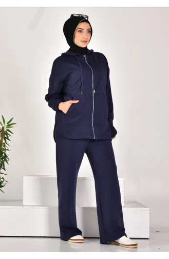 Combinaison Double Zippée Avec Poche En Tissu Noktae 14278-01 Bleu Marine 14278-01