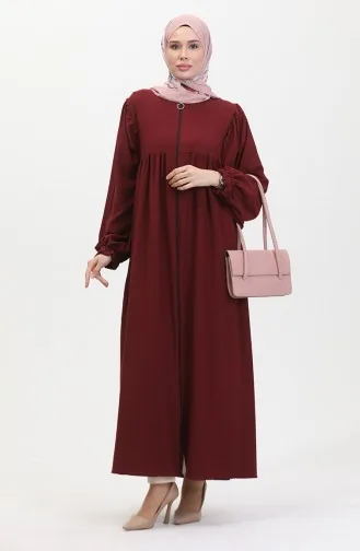 Roba Gathered Abaya 1052-01 Weinrot 1052-01