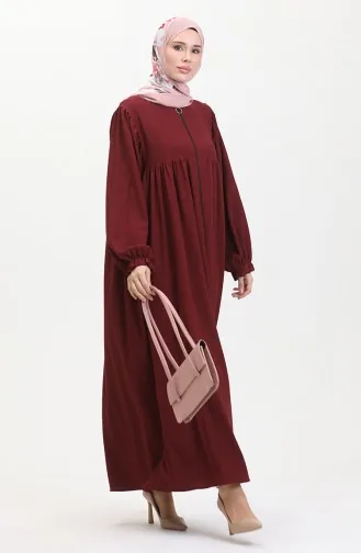 Roba Gathered Abaya 1052-01 Weinrot 1052-01