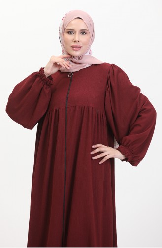 عباءة مُطوّرة 1052-01 لون خمري 1052-01