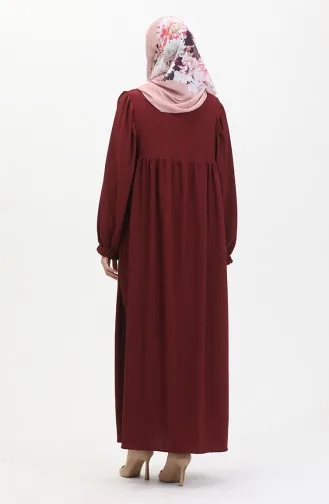 Roba Gathered Abaya 1052-01 Weinrot 1052-01